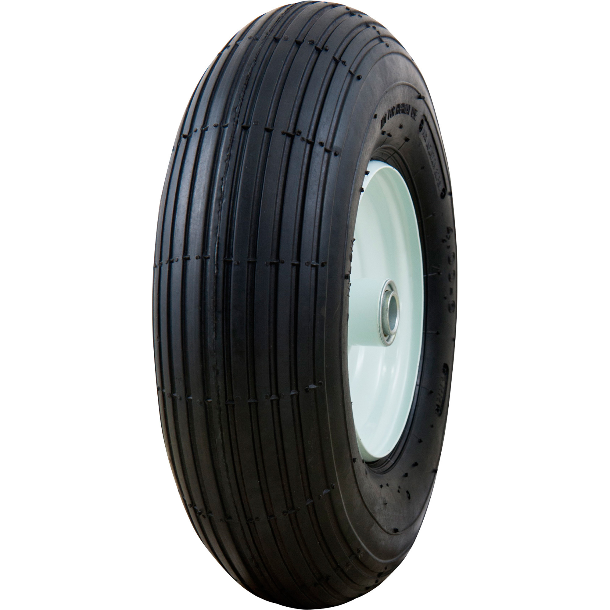 Marathon Tires Pneumatic Wheelbarrow Tire, 3/4in. Bore, 4.006in